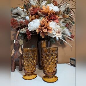 Amber Glass Tumbler Set